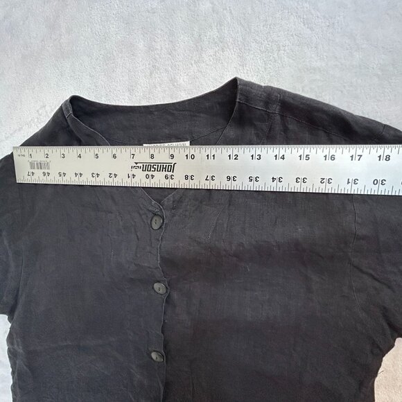 Harriet Selwyn Women's Long Sleeve V-Neck Casual Button Front Blouse Black Size? - Picture 5 of 7